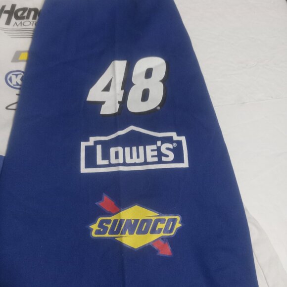 JH Design NASCAR M Jimmie Johnson Lowes Racing Pit Crew Snap Up Racing Shirt L - Picture 6 of 9
